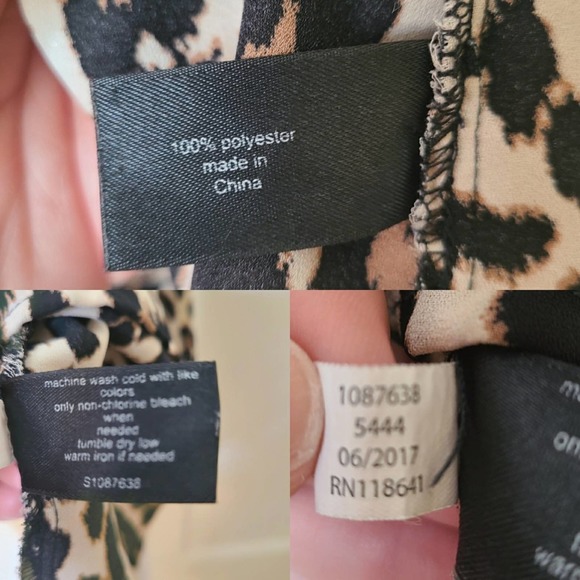 Lane Bryant Asymmetrical Ruffle Leopard Print Top - Picture 7 of 7